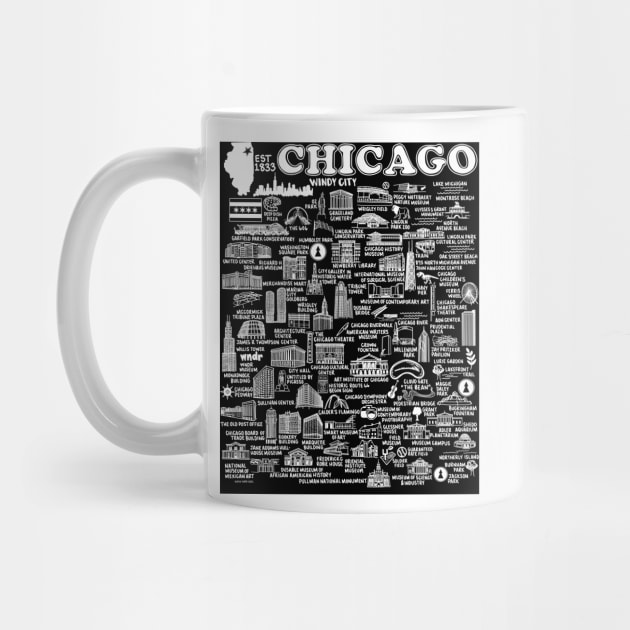 Chicago Map by fiberandgloss